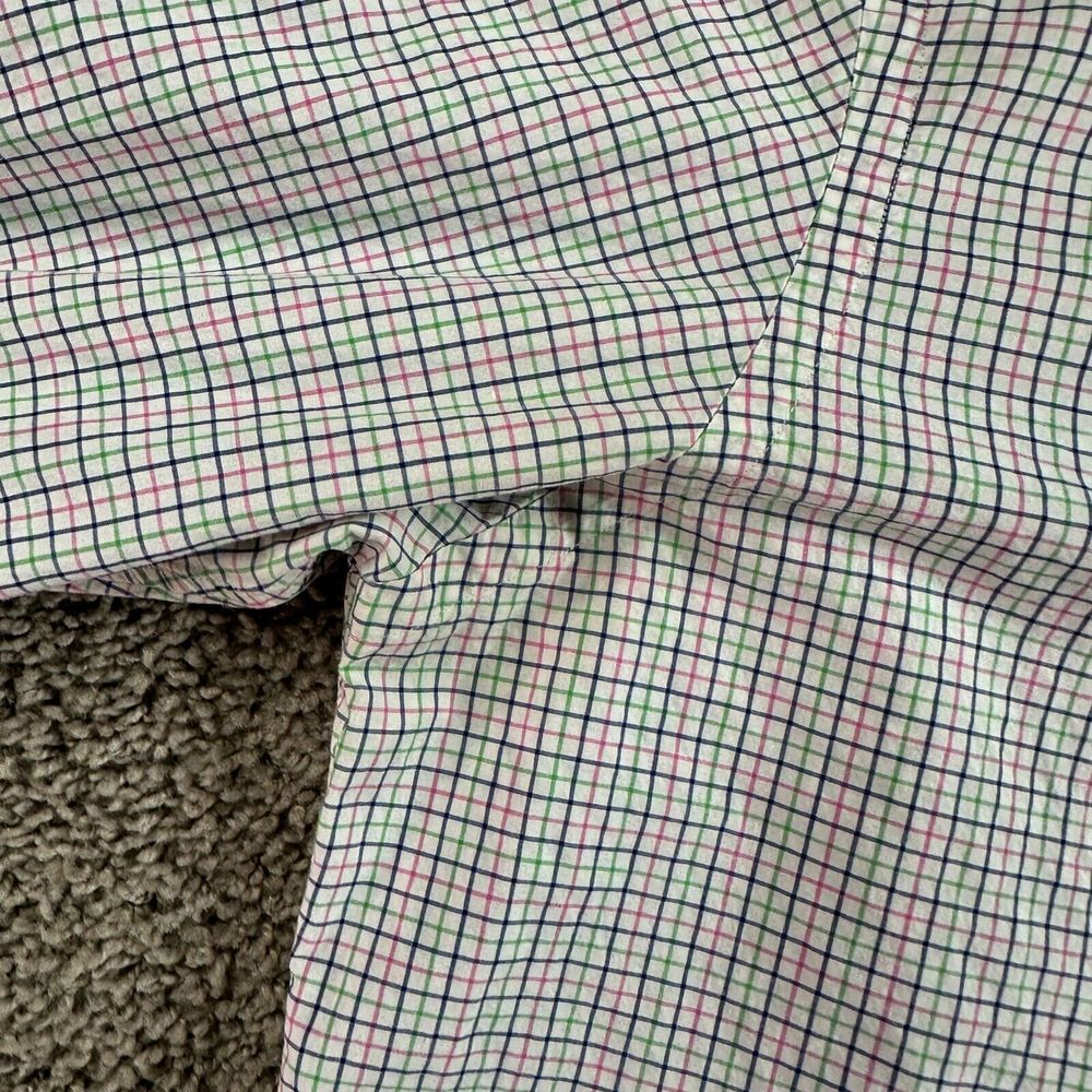 Ralph Lauren Shirt Mens Large Purple White Blue Pony Multicolor Check FLAW - Picture 5 of 12